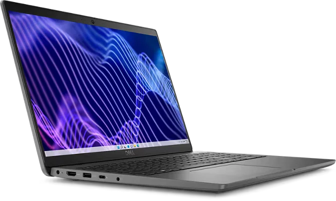 Sleek Dell Latitude 3540 15" laptop in a stylish blue and purple design, featuring cutting-edge technology for a powerful computing experience.